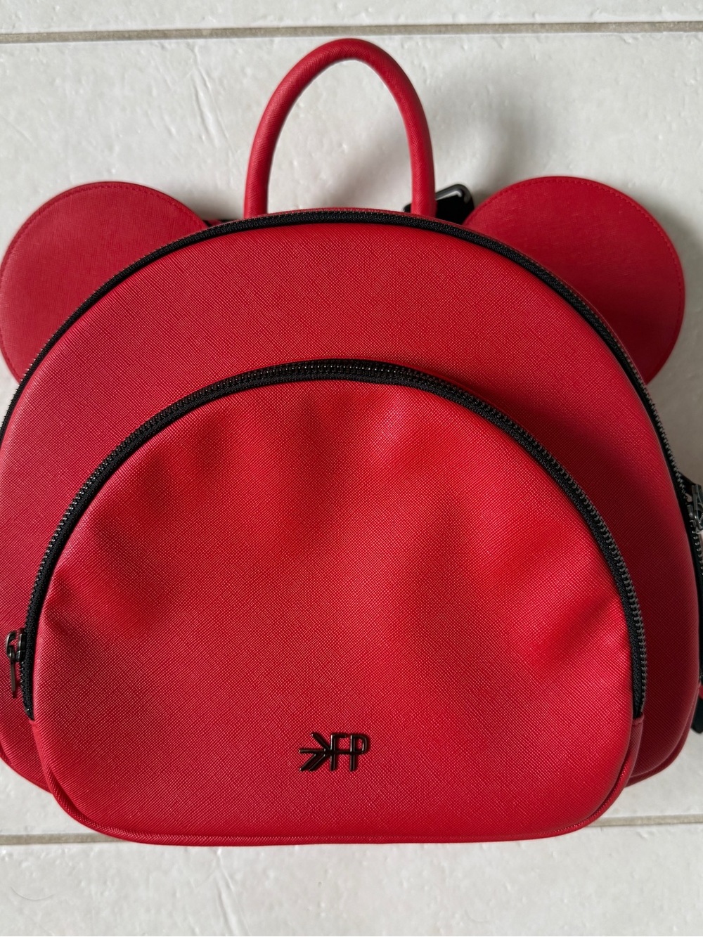 Freshly Picked Disney Mickey Mouse Ears Red Black Diaper Bag Backpack New